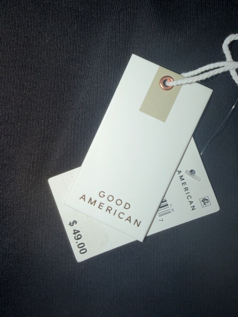 Good American Black Ribbed High-Neck Tank - Picture 3 of 3